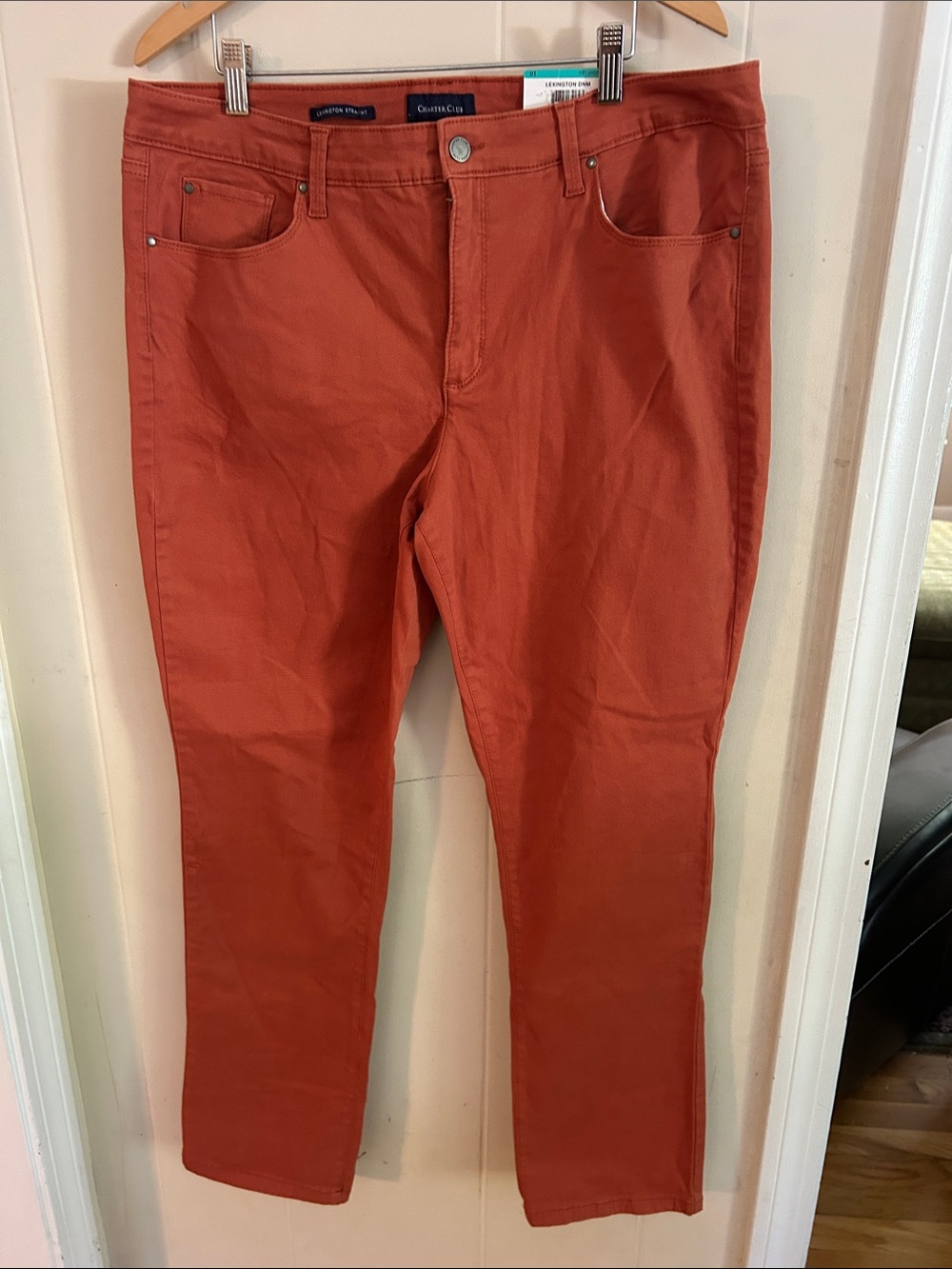 Charter Club Lexington NWT Straight Jeans in Rusty Orange